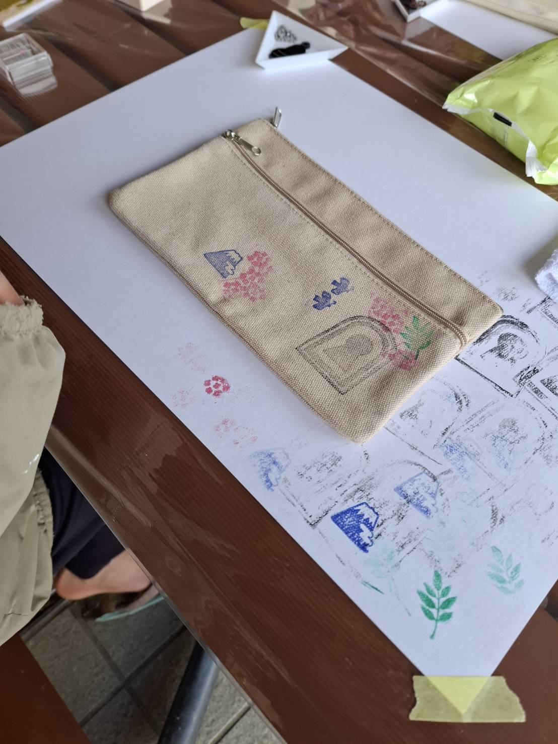 古代ぺったんアートバッグ&キーホルダー作りの様子 6